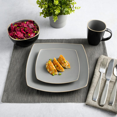 Soho Lounge Stoneware 16 Piece Dinnerware Set