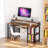 Modern Home Office Computer Writing Study Desk with Storage Shelves and Keyboard Tray-52401372
