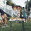 Table de camping pliante en aluminium