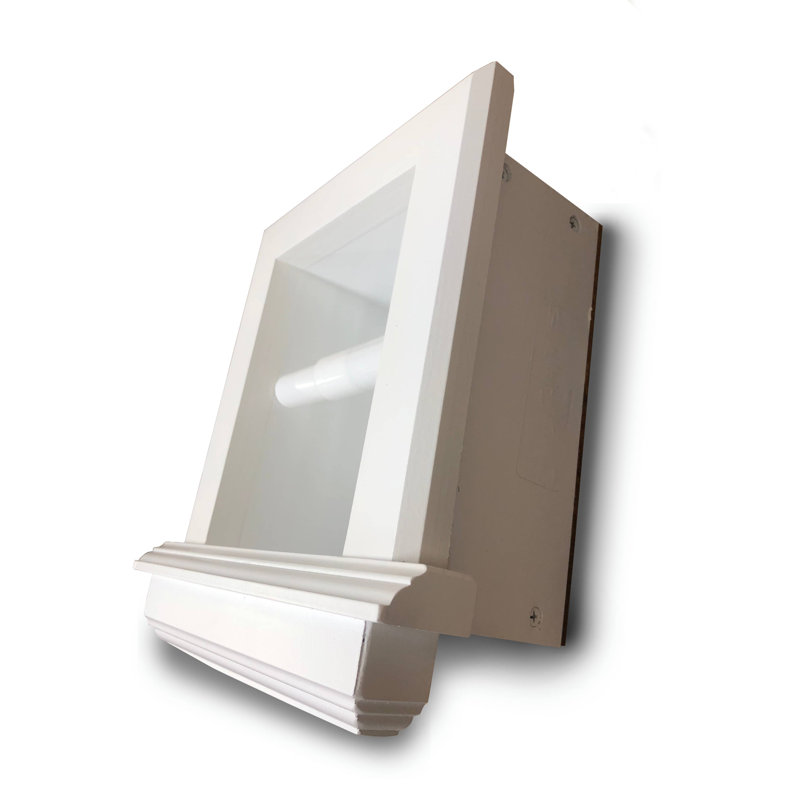 Porte-papier hygiénique encastré Tracy, Blanc