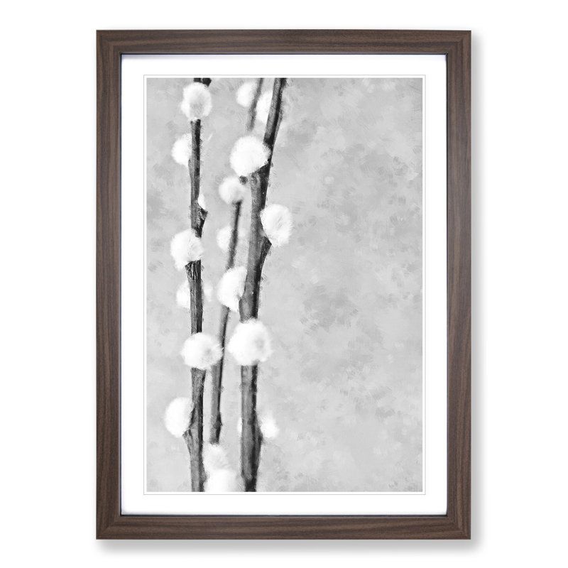 Blossoming Willow Tree - Framed Print, Walnut Framed, 36cm H x 27cm W x 2cm D