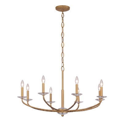 Mercer41 Lobianco - 12 Lights Chandelier In Ashen Gold Finish