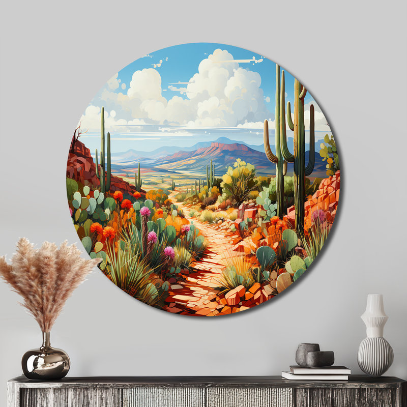 Mariolino - art floral rond en métal, H 36 po x l 36 po
