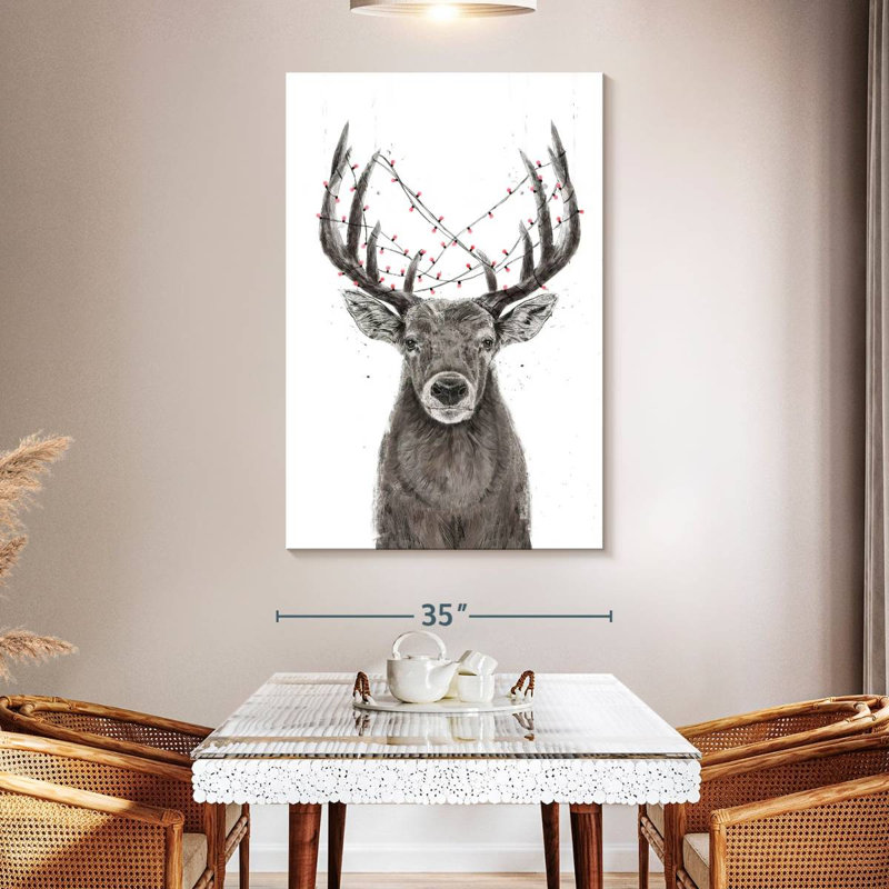 Xmas Deer, 51" H x 34" W