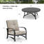 Ensemble de conversation de terrasse en aluminium avec coussins Sunbrella® pour 4 personnes Chamber