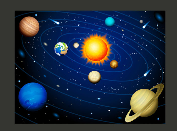 The Solar System 3.09m x 400cm Wallpaper, 400 cm x 309 cm