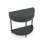 Modern 31.5" Fluted Semi-Circle Narrow Console Table-124237638