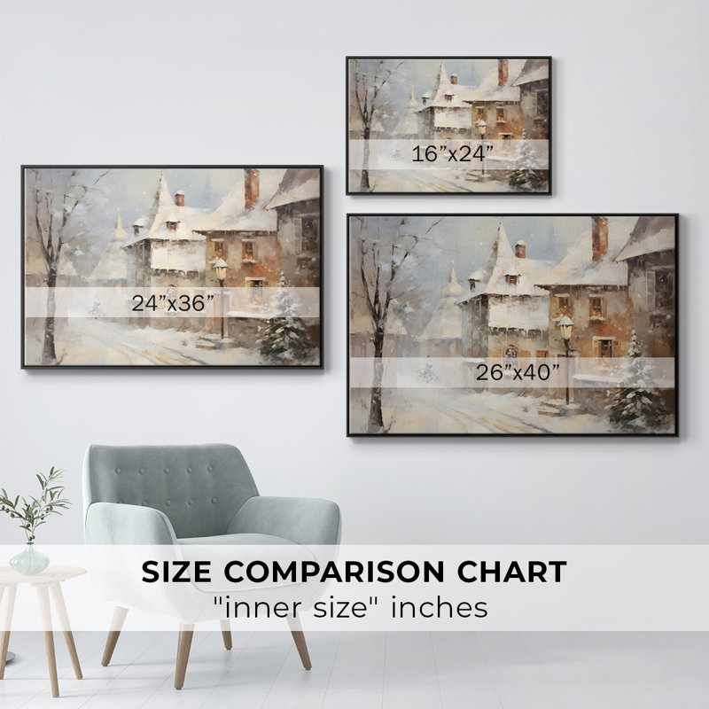 Paysage rétro CCX, Black Floater Framed Canvas, H 27 po x l 41 po x P 2 po