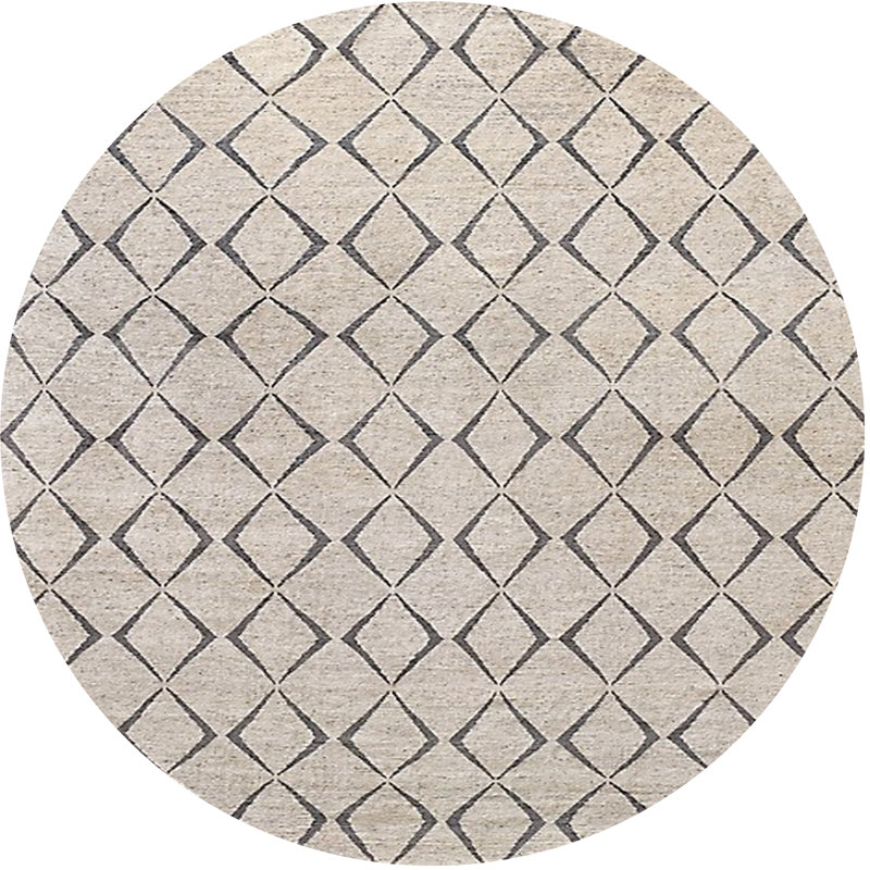 Bayne Geometric Indoor Rug, Round 7'