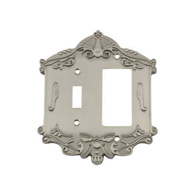 Victorian 2-Gang Toggle Light Switch / Rocker Combination Wall Plate