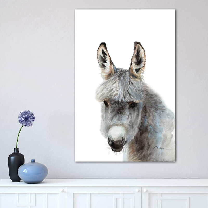 Baby Donkey - Wrapped Canvas Painting, 66.04 cm H x 45.72 cm W x 3.175 cm D