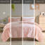 Édredon simple / simple TG avec fourrure à poils longs rosé - joli revers