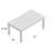 Rectangular Stainless Steel Top Dining Table