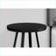Table basse ronde moderne - Stratifié noir & amp; Métal, peu encombrant pour le salon, la chambre à coucher