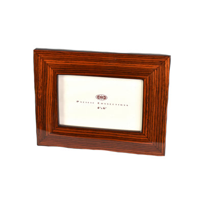 Brown Lacquer Wood Picture Frame
