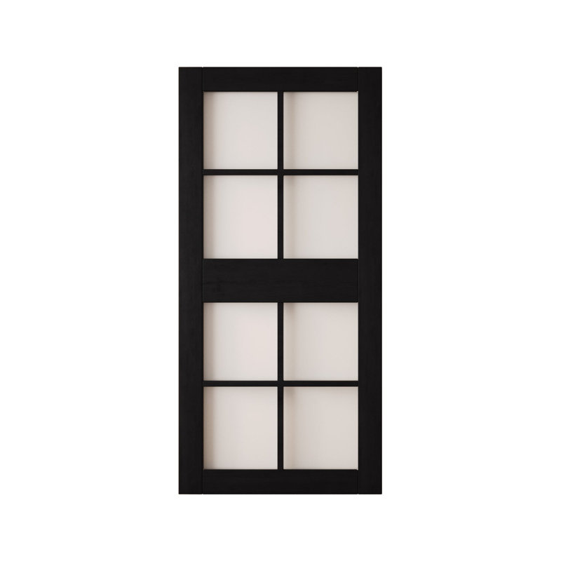 Porte de grange non assemblée et finie en verre de 8 po de 42 po x 84 po Homacer de Homacer, 42 po x 84 po