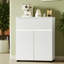 Buffet moderne ultrabrillant, armoire de rangement élégante avec tiroir et tablette réglable, poste de café élégant pour la salle à manger-1479048737