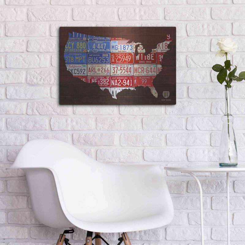 «USA Flag Map» par Design Turnpike, H 16 po x l 24 po
