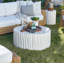 Milena 38'' Stone Outdoor Coffee Table