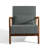 Jyrin Mid Century Upholstered Gray Corduroy Solid Wood Accent Chair with an Extra Pillow-1690814846-1690814845