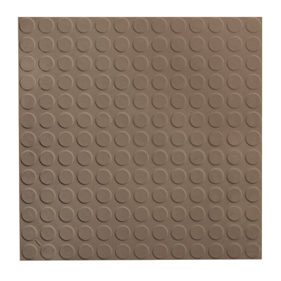 ROPPE 1.6'' W x 1.6'' L Garage Flooring Tiles in Brown