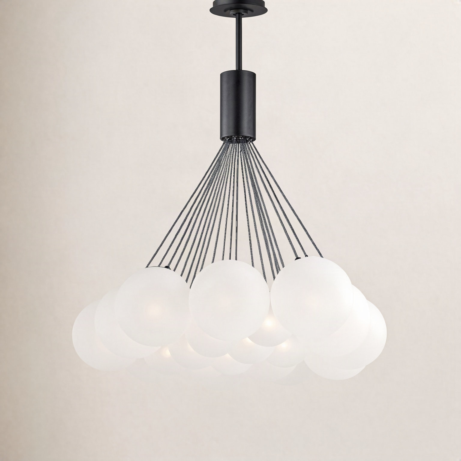 Alikee Dimmable 20 - Light Pendant, White, Matte Black