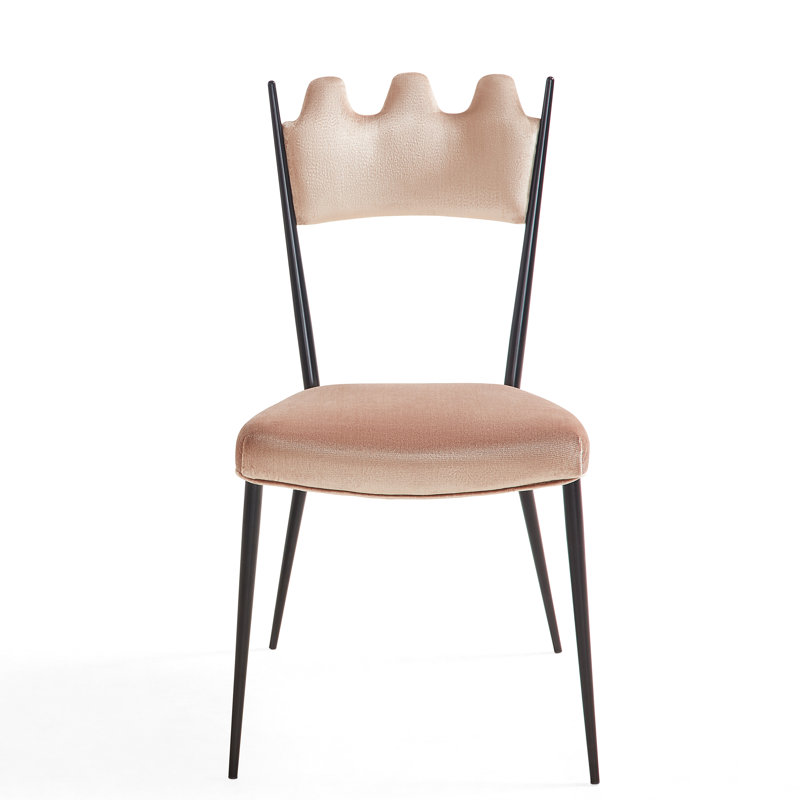 Chaise d'appoint rembourrée Ripple couleur champagne Como