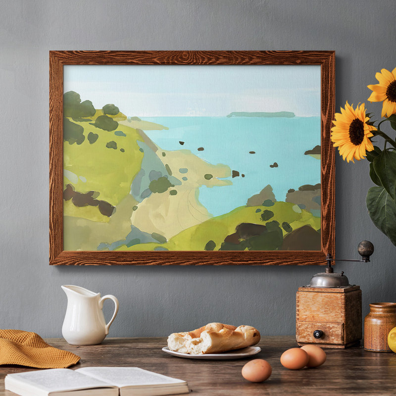 " Coastal Inlet I " Print, Maple, 22" H x 32" W x 1.5" D