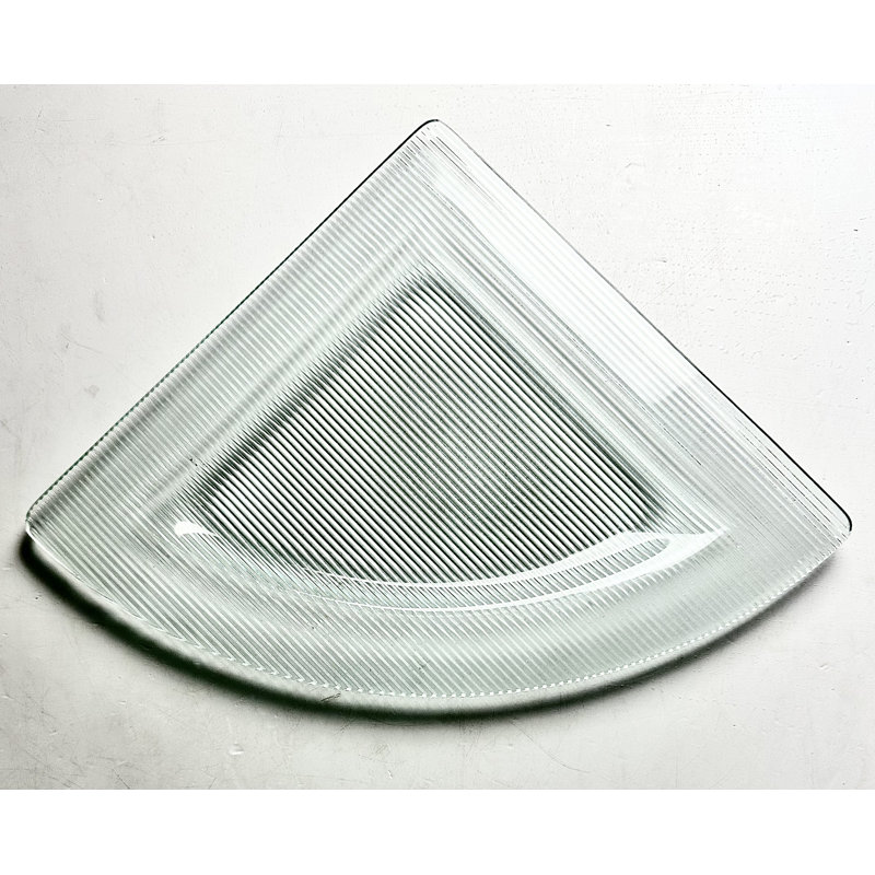 Triangle Glass Corner Shelf with Adjustable Shelves, 7" W x 7" D