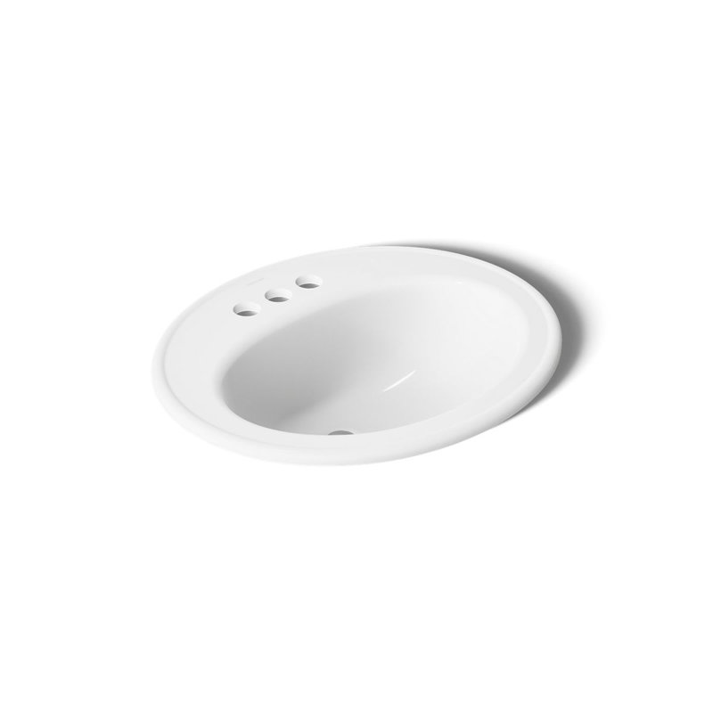 Pennington Self-Rimming Drop-in Bathroom Sink with 4" Centers, White, Yes