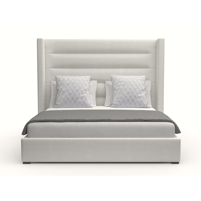 Lit tapissier standard Esparto, Revolution® blanc cassé, Très grand (moyen)