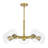 Mid-Century 5-Light Glass Sputnik Chandelier