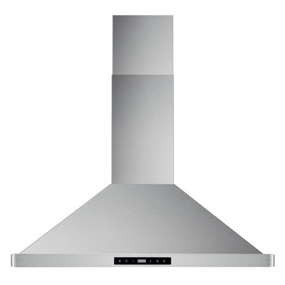 Hotte de cuisine murale sans conduit de 30 po de la collection Vista Cosmo, commandes tactiles, lumières DEL, filtres permanents, acier inoxydable