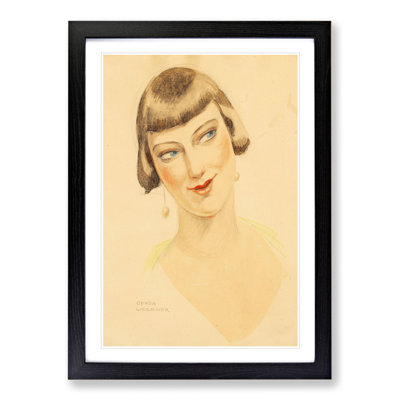 Portrait of Elna Tegner by Gerda Wegener - Picture Frame Painting