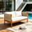 Outdoor Acacia Wood Loveseat Sofa-129028481