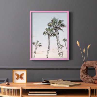 «Palms Up», reproduction encadrée - bois massif