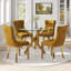 5-Piece Modern Round Pedestal Dining Set with Velvet Tufted Dining Chair for Dining Room and Living Room-1248467047-1248467097-1248467101