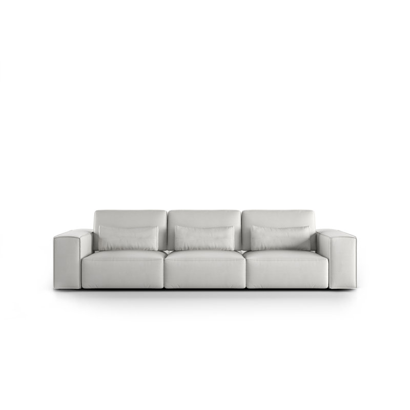 Canapé en cuir 123 po Florida, Blanc