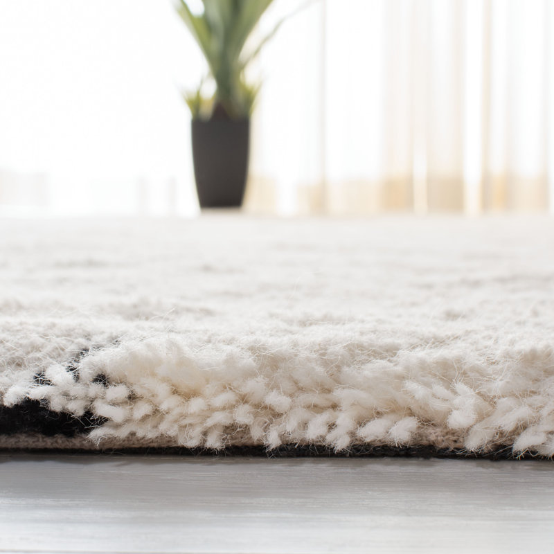 Powell Hand Tufted Wool Geometric Rug, Rectangle 5' x 8'