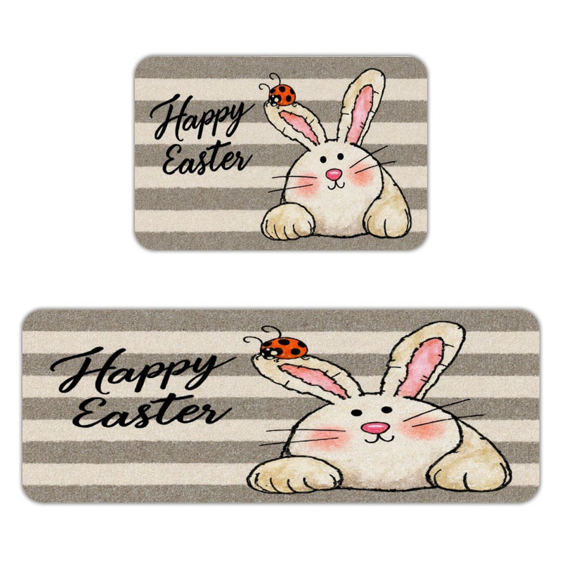 Joyeuses Pâques, ensemble de 2 tapis de cuisine
