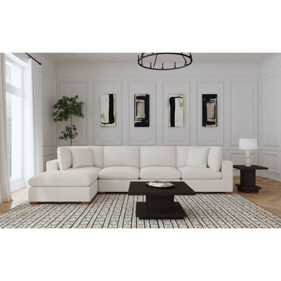 Mid-Century Modern Sectional Sofa L-Shaped Sofa for Living Room