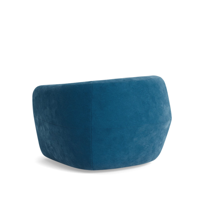 Elaine Swivel Chair, Performance Velvet - Denim