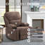 Fauteuil inclinable manuel inclinable avec massage à bascule Rocker (brun)-1456033987