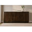 Buffet à 4 portes Kenna au fini brun barista moderne sur bois d'acacia massif