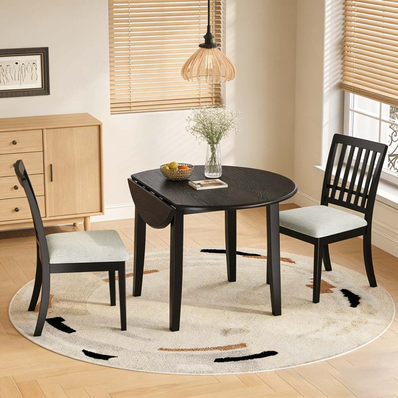 Ensemble de table ronde, 3, Noir