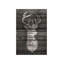 «Lodge Deer on Black Wood», impression sur toile tendue-718710066