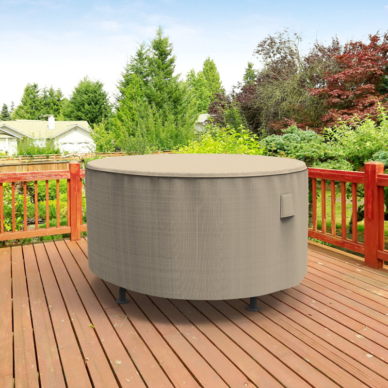 Tanner Outdoor Round Patio Table Cover, 28" H x 36" W x 36" D
