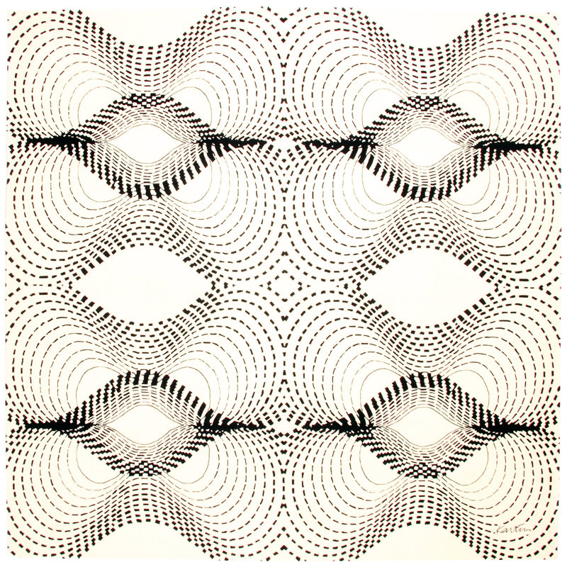 Ilasha - Tapis «Gamma White / Black» 6 pi x 6 pi