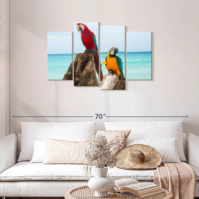 Brampt Resting Macaws, 27" H x 43" W
