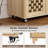 Checkerboard Pattern Design Kitchen Island with Drop Leaf